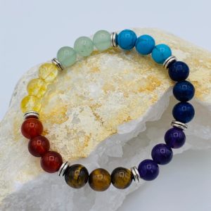 Bracelet 7 Chakras Rondelle