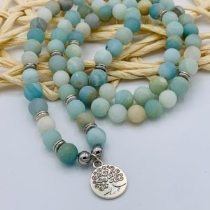 Bracelet Mala Amazonite Arbre de vie