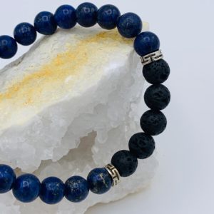 Bracelet Lapis Lazuli & Pierre de lave