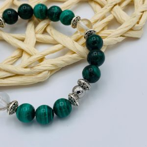 Bracelet Malachite & Cristal