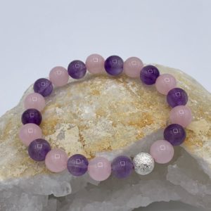 Bracelet Quartz Rose é Amethyste