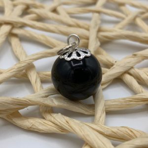 Pendentif Agate Noire