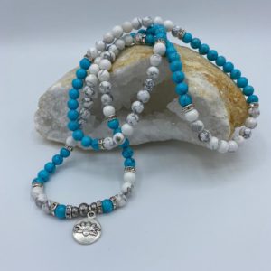 Mala Howlite & Turquoise
