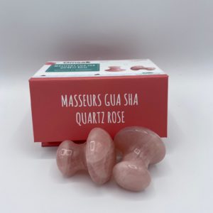 Gua-Sha Champignon Quartz Rose - Grand modèle