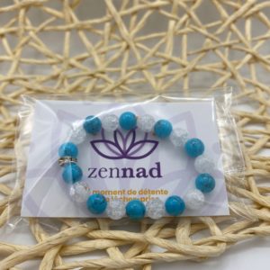 Bracelet Turquoise & Cristal de Roche
