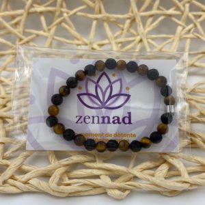 Bracelet Oeil de Tigre & Pierre de lave
