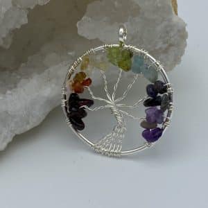 Pendentif Arbre de vie 7 Chakras