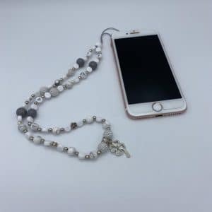 Bijoux de téléphone en pierres naturelles Howlite