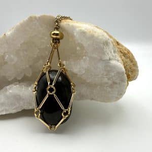 Collier Cage Labradorite Pierre Roulée
