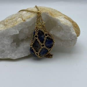 Collier Cage Sodalite Pierre Roulée