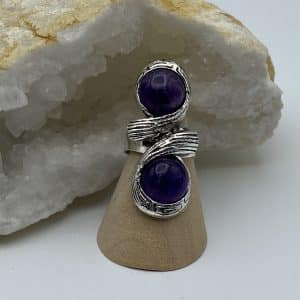 Bague Améthyste Argenté