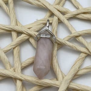 Pendentif Quartz Rose Pointee vie