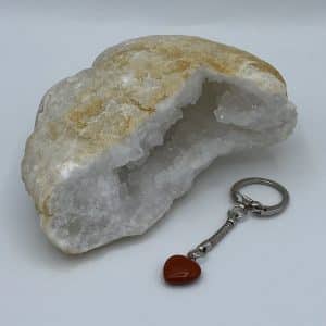 Porte clé Coeur Jaspe rouge