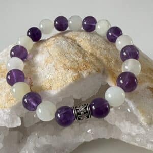 Bracelet améthyste & jade
