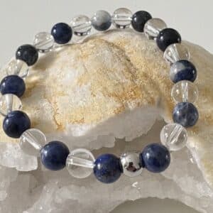 Bracelet Sodalite & Cristal de roche