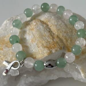 Bracelet Aventurine & quartz rose Octobre ROSE