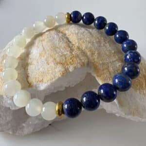 Bracelet lapis lazuli & Opale