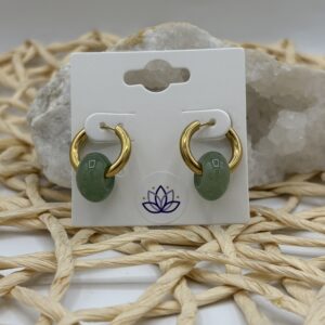 Créoles Doré Donuts Aventurine