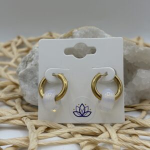 Créoles Doré Donuts Opale