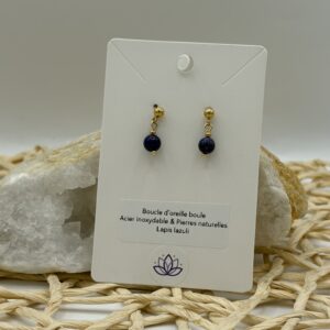Boucles d'oreilles Clou Lapis Lazuli