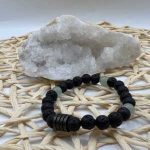 Bracelet Pierre de lave & Aventurine - Collection Homme