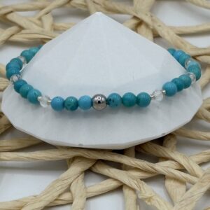 Bracelet fin Turquoise & Cristal de roche