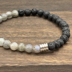 Bracelet Pierre de Lave et Labradorite - Collection Origine - Aurore