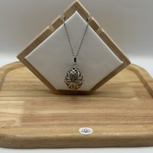 Collier cage & pierre cornaline